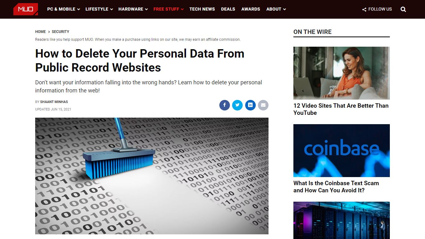 How to Delete Your Personal Data From Public Record Websites - MUO