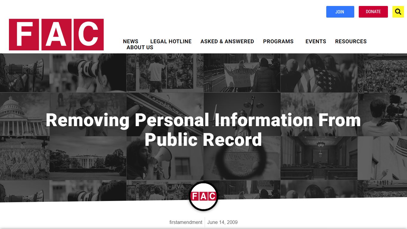 Removing Personal Information from Public Record