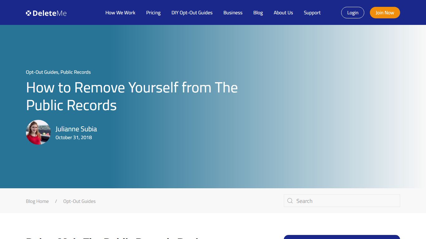 How to Remove Yourself from Public Records Now - DeleteMe Help & Support